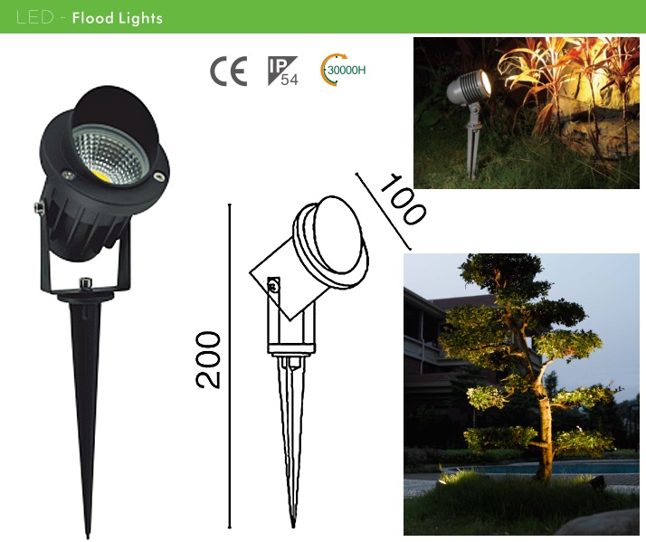 Đèn LED cắm cỏ chiếu cây 10w