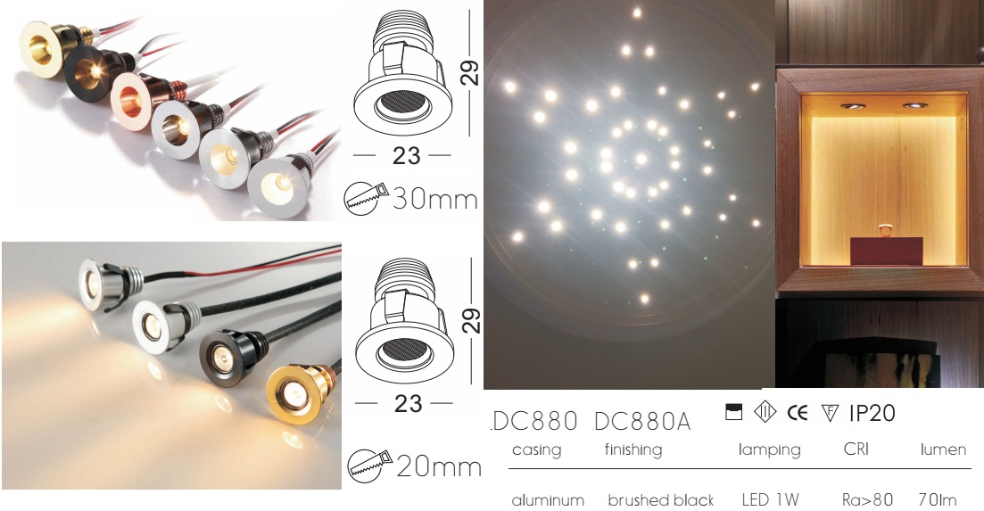 Đèn LED âm trần DC880